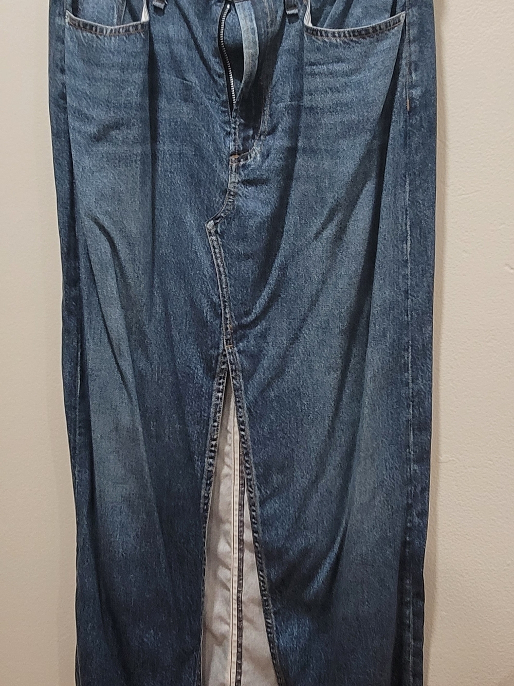 rag & bone Dark Blue "Denim" Skirt